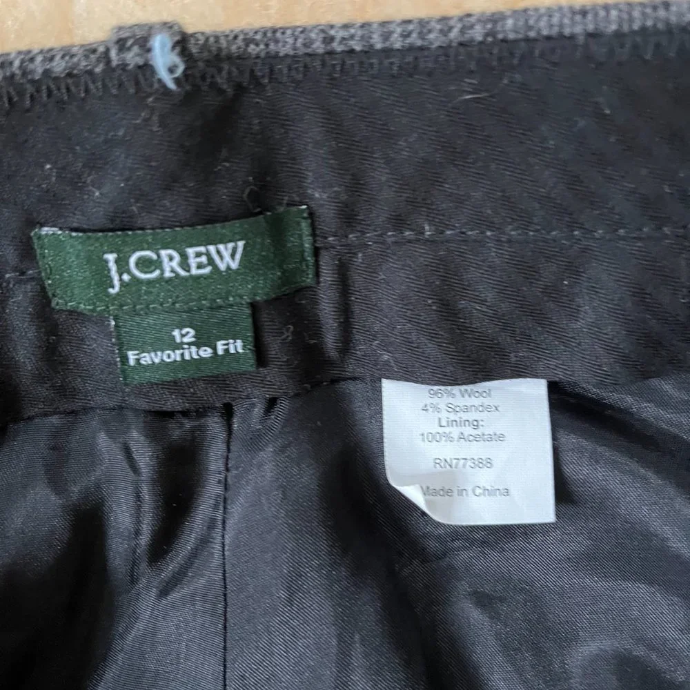 J. Crew Glen Plaid 1035 Trouser in Charcoal - Picture 4 of 7